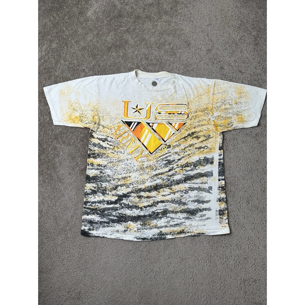 Vintage Mens Tshirt‎ 90s ARTEX US ARMY "CAMP ROBERTS", Streetwear Multi, Size XL